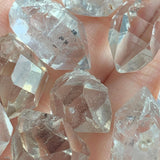 transparent herkimer diamond crystal detail