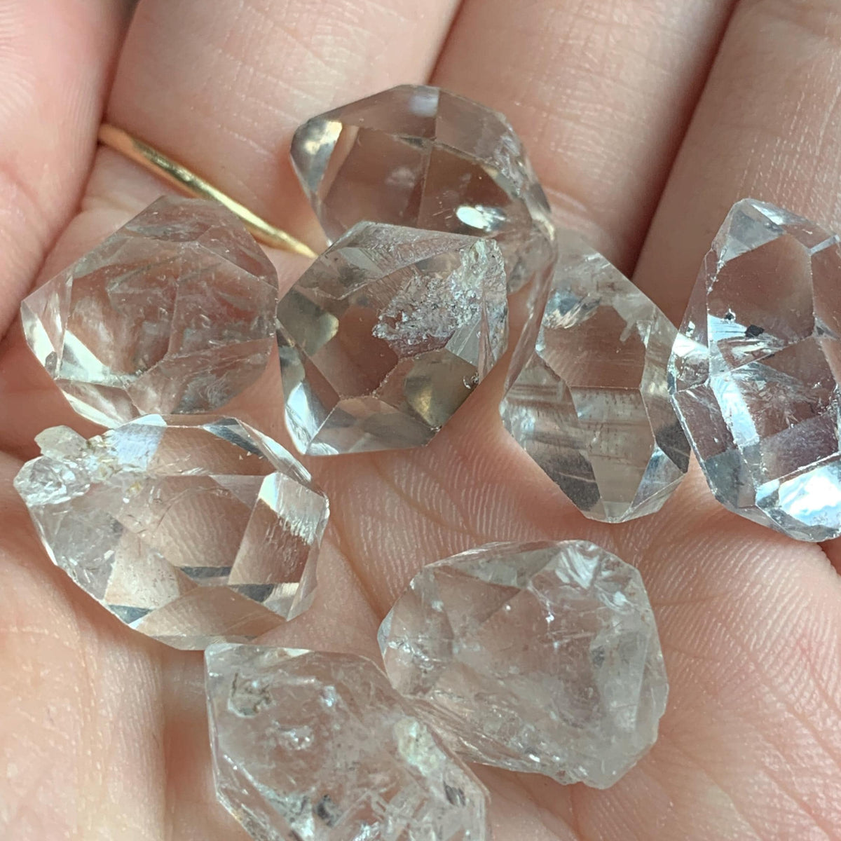 raw clear quartz double terminated gemstone