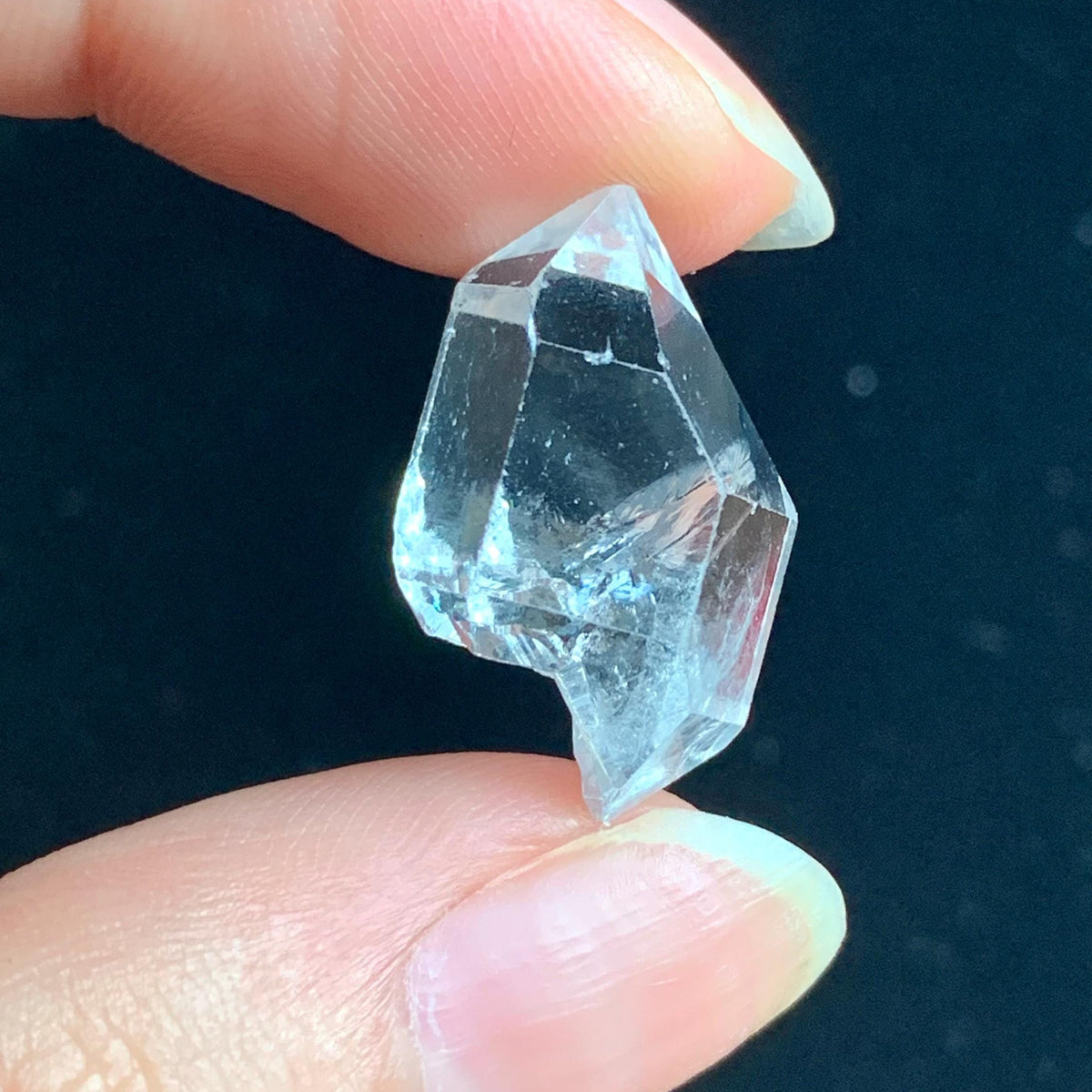raw clear quartz double terminated gemstone