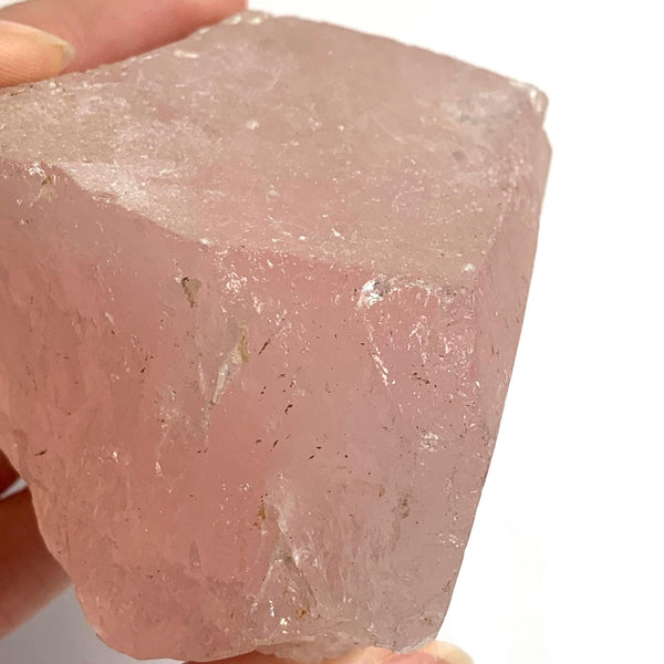 pink beryl morganite specimen natural crystal display
