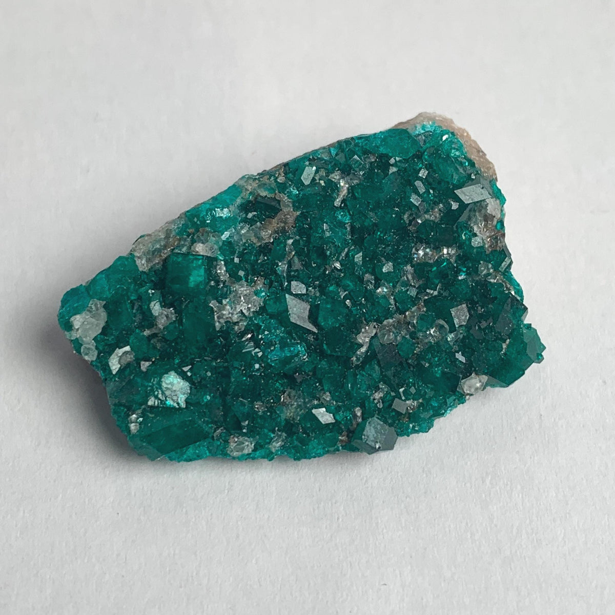 emerald green dioptase mineral specimen cabinet size