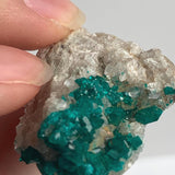 bright green dioptase crystals copper mineral