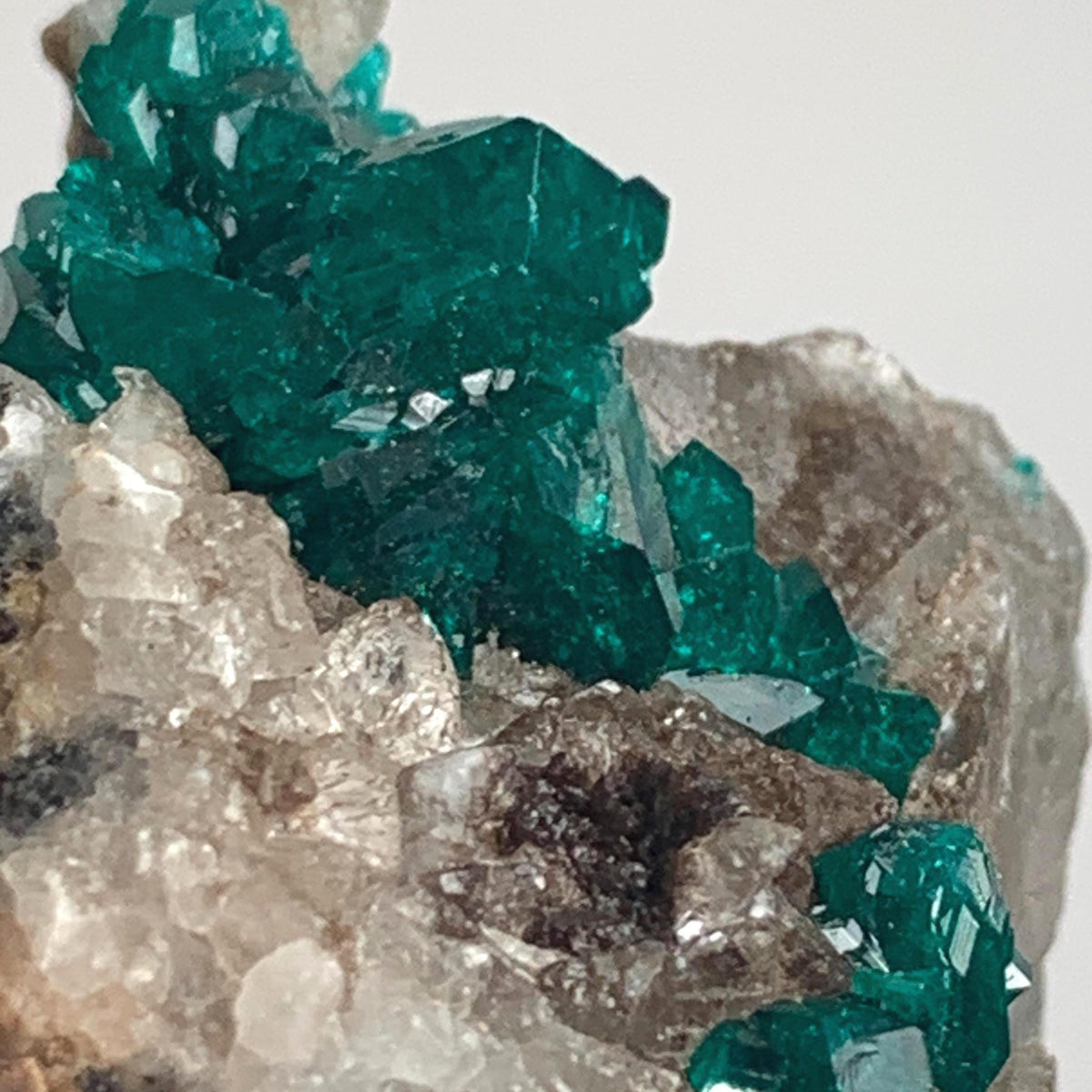 tsumeb dioptase cabinet mineral display specimen