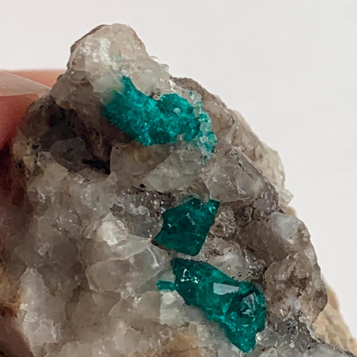 tsumeb dioptase large crystal matrix piece