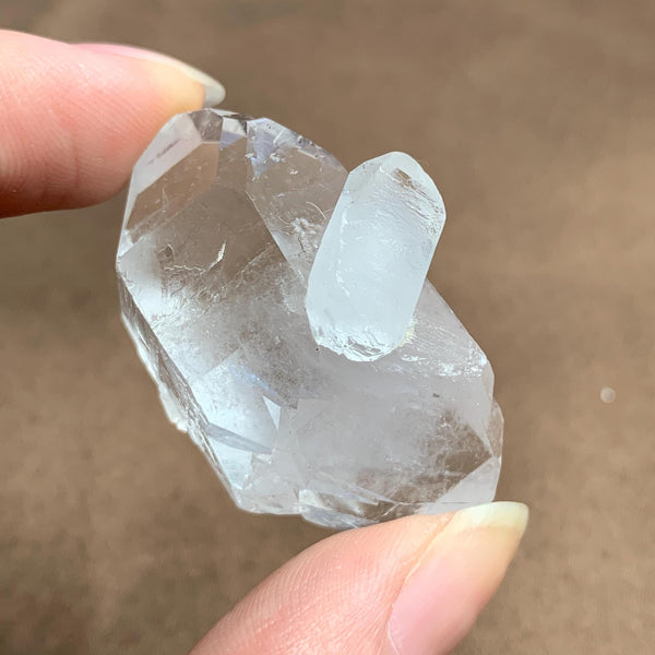 double terminated quartz with rider formation