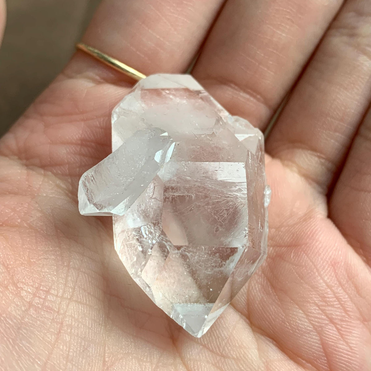 herkimer quartz double terminated rider piece