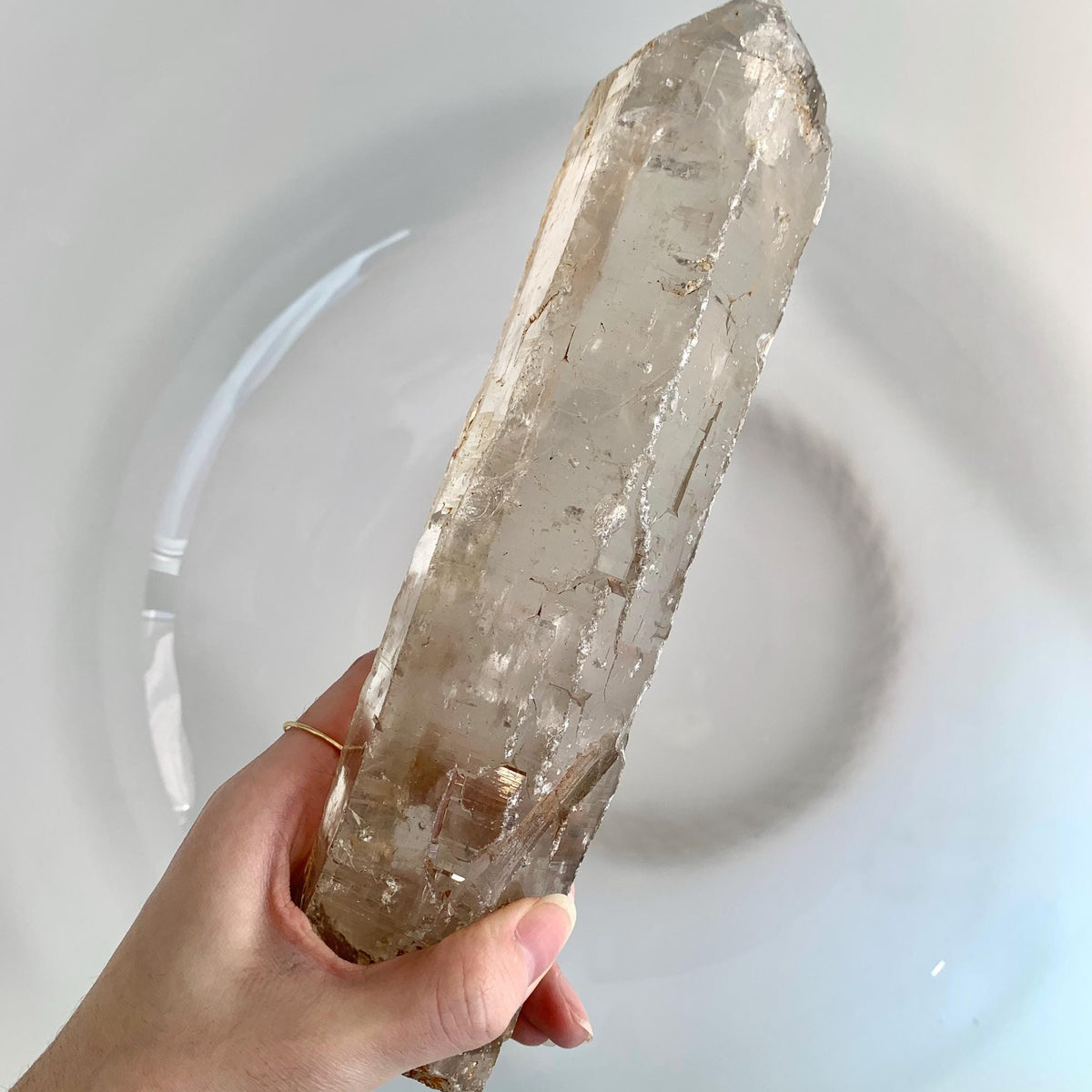 large himalayan quartz statement crystal