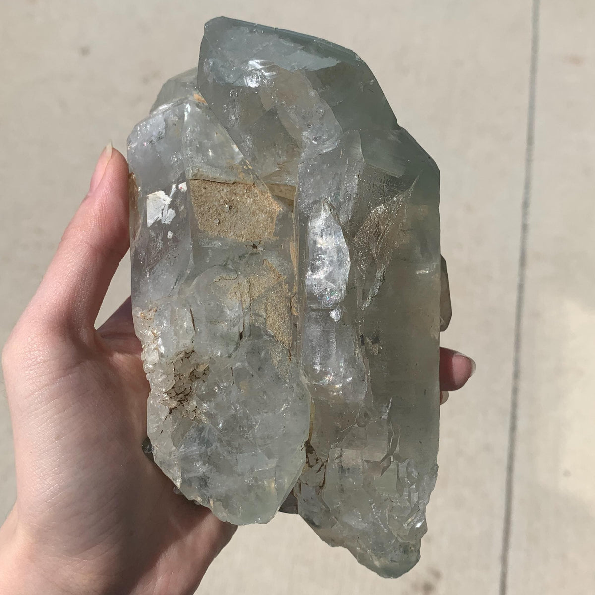 himalayan quartz with green inclusions