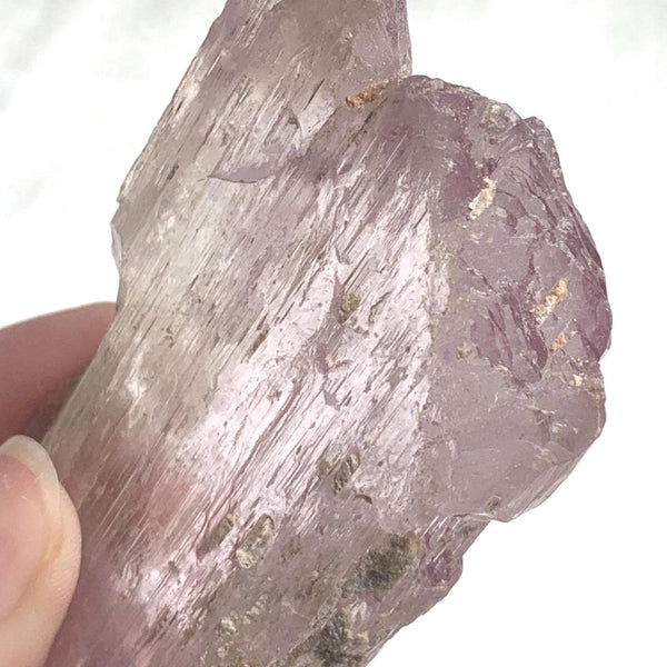 Kunzite Crystal Light Passing Through