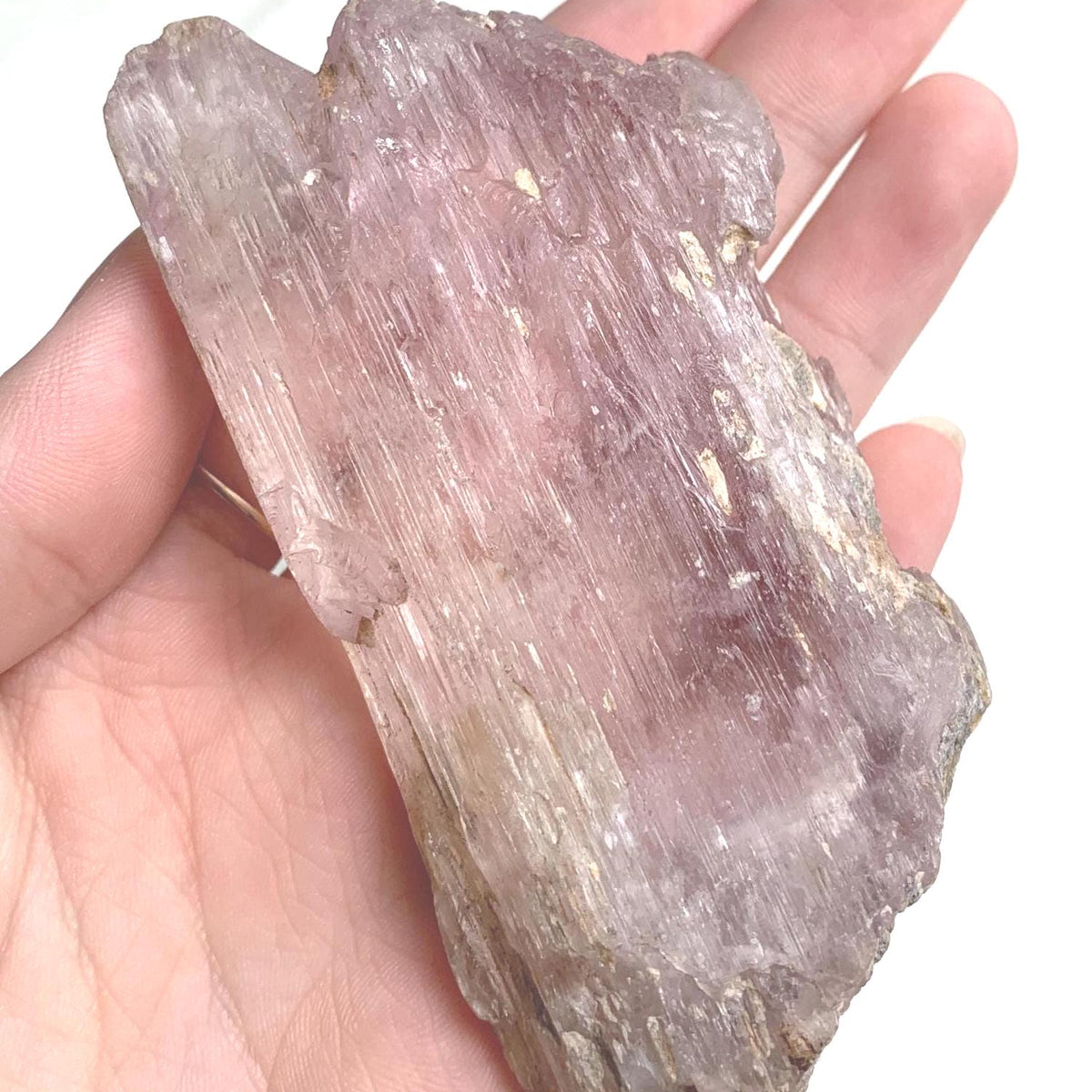 Faceting Grade Kunzite Etched Termination