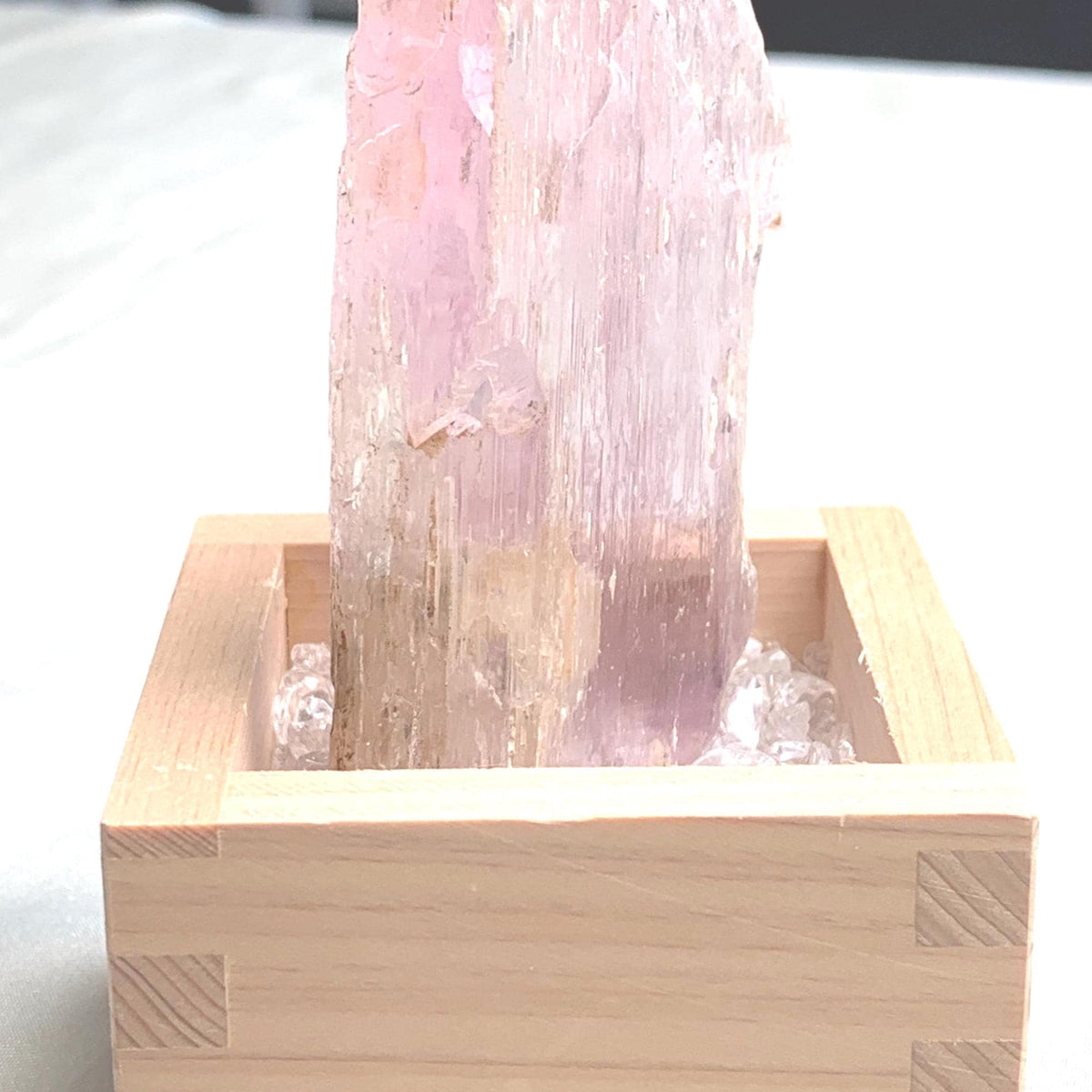 Natural Pink Kunzite Crystal Display