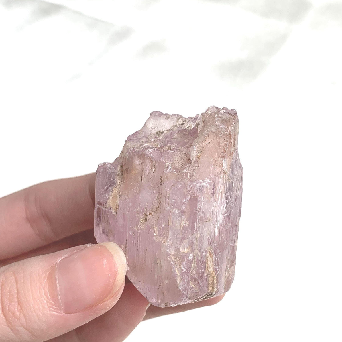 Natural Pink Spodumene Crystal Detail