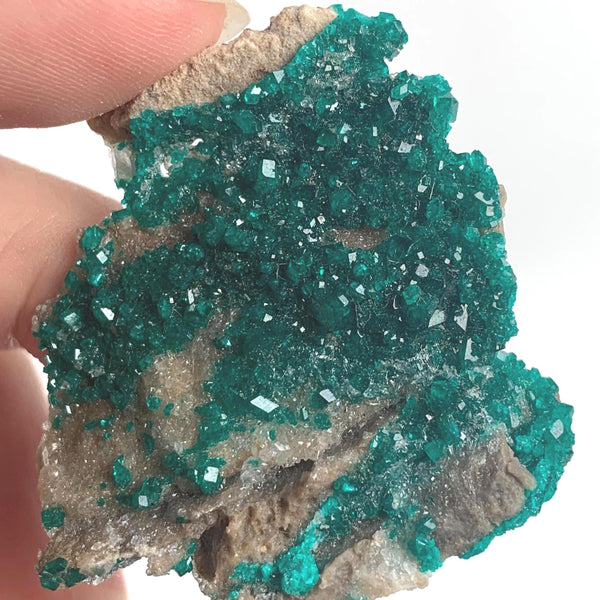 double sided dioptase crystals tsumeb mine namibia