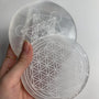 selenite charging plate metatron cube engraving