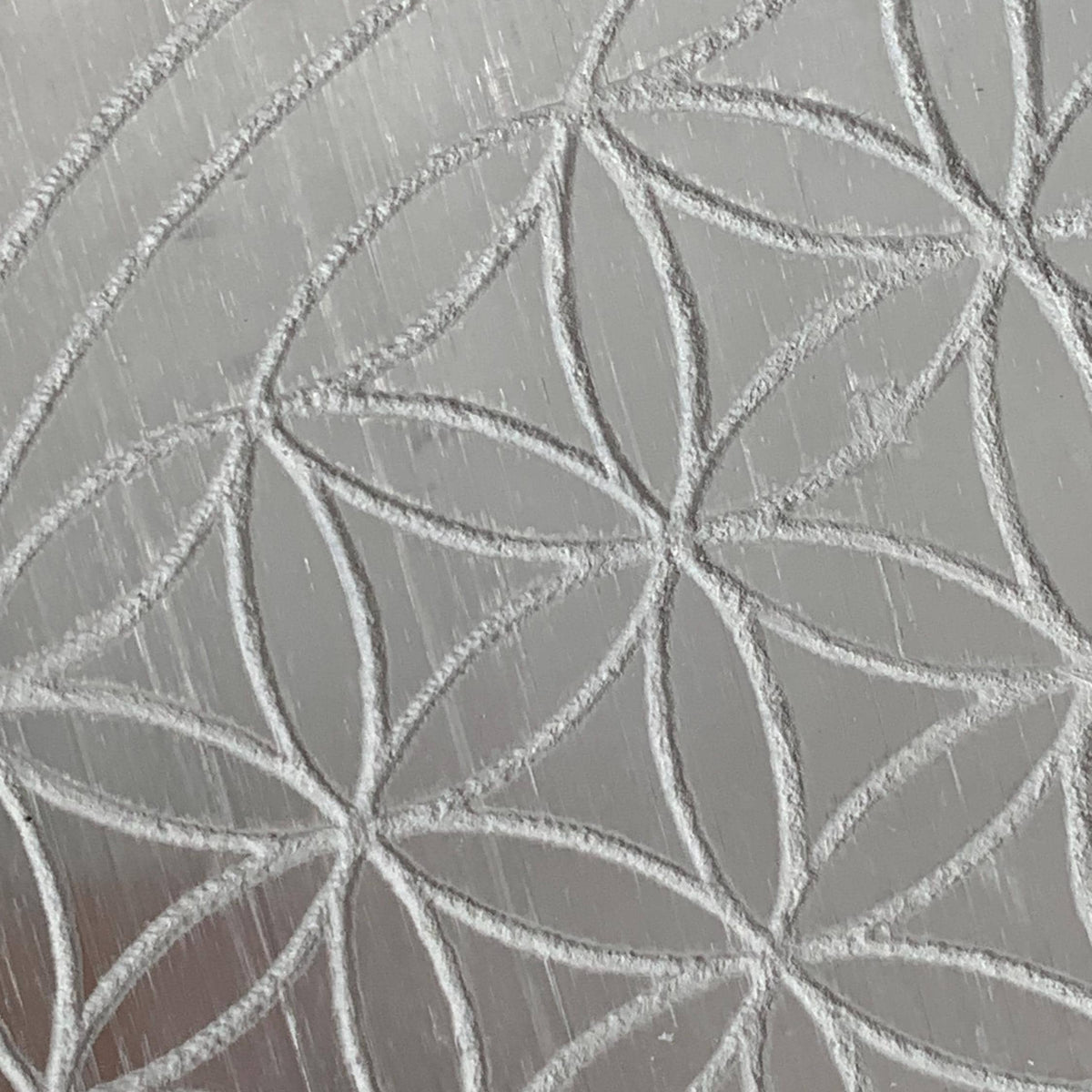 natural selenite charging board close up