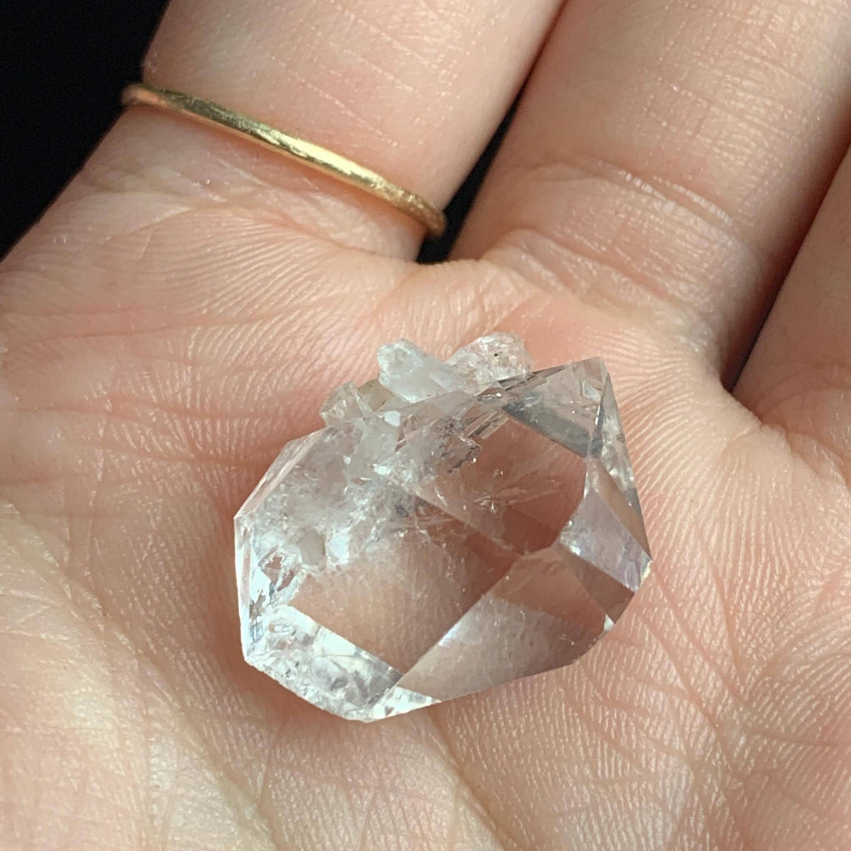thick herkimer diamond quartz crystal