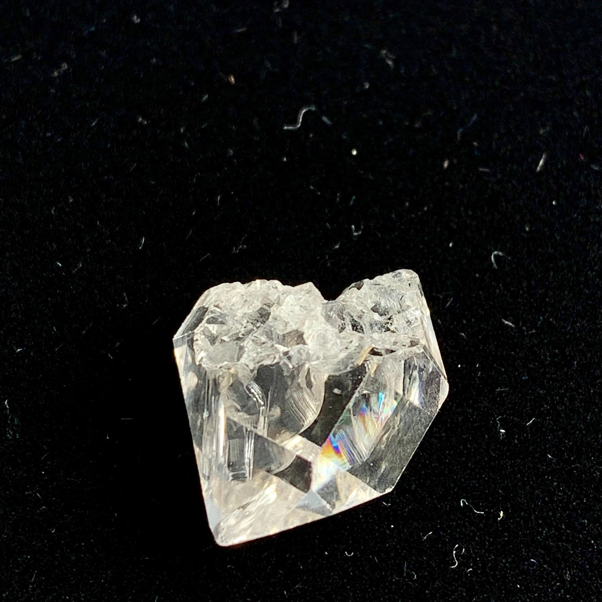unique etched herkimer quartz specimen