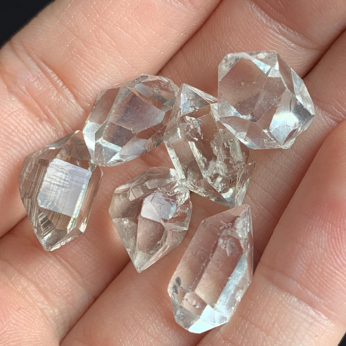 collector herkimer diamond crystal close up