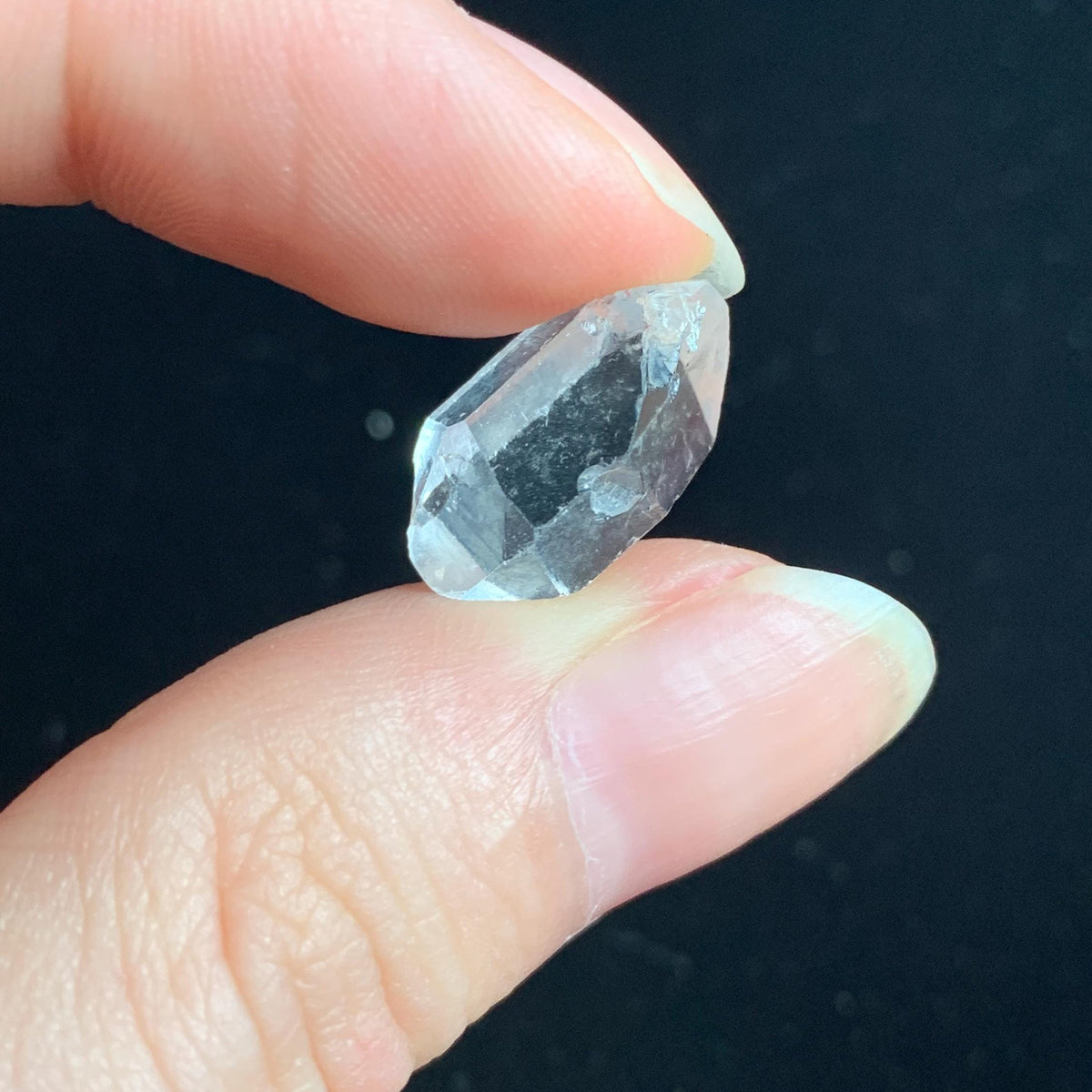 raw clear quartz double terminated gemstone