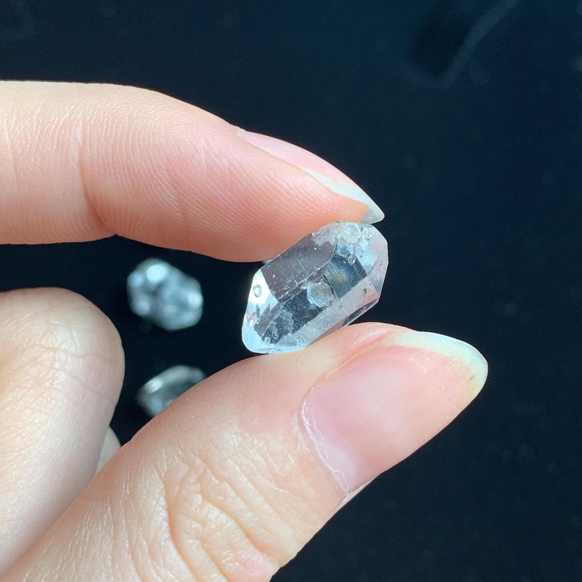 high clarity herkimer crystal natural light