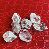 transparent herkimer diamond crystal detail
