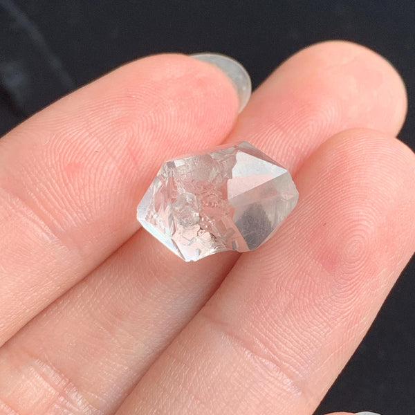 sparkly natural quartz double point crystal