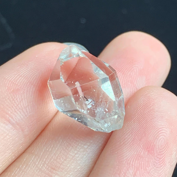 sparkly natural quartz double point crystal