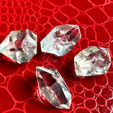 transparent herkimer diamond crystal close up