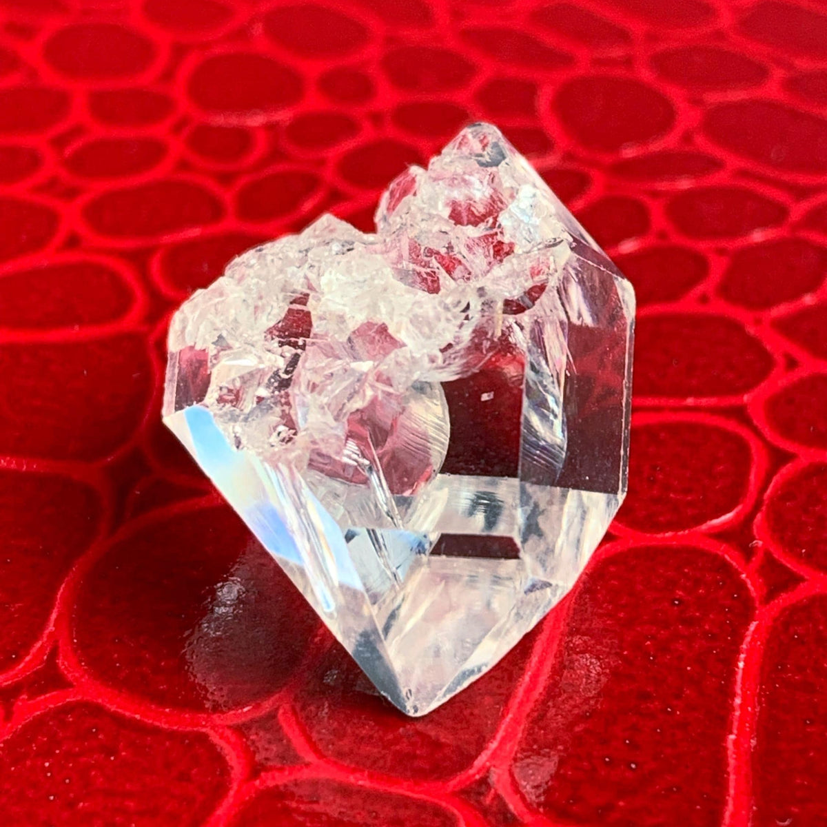 raw quartz crystal etched detail end