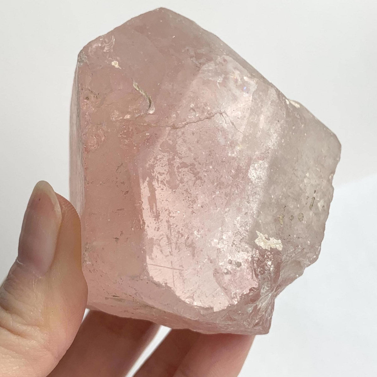 pastel pink morganite mineral specimen 286g collector piece