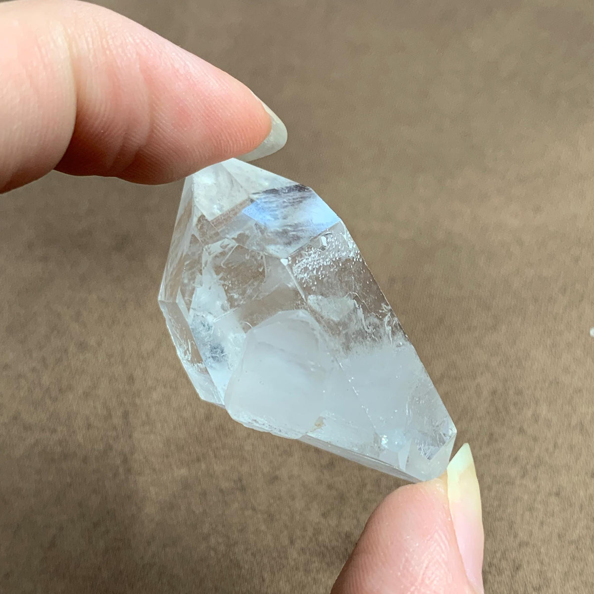 natural herkimer diamond with attached crystal