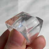 Clear quartz pyramid statement ring hand carved from solid stone