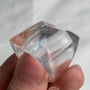 Clear quartz pyramid statement ring hand carved from solid stone
