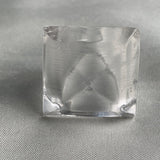 Handmade clear quartz ring carved from a single piece of stone