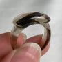 Smoky quartz statement ring hand carved from solid stone