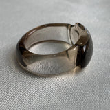 Boho designer smoky quartz statement ring for women