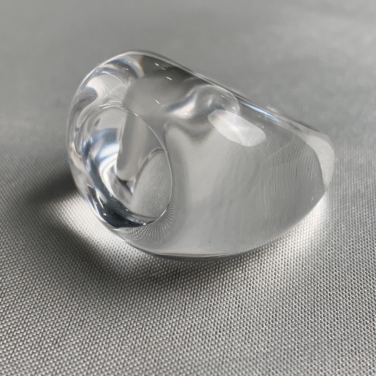 Sculptural clear quartz statement ring for modern jewelry lovers