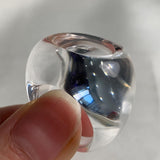 Elegant clear quartz statement ring with natural clarity and shine