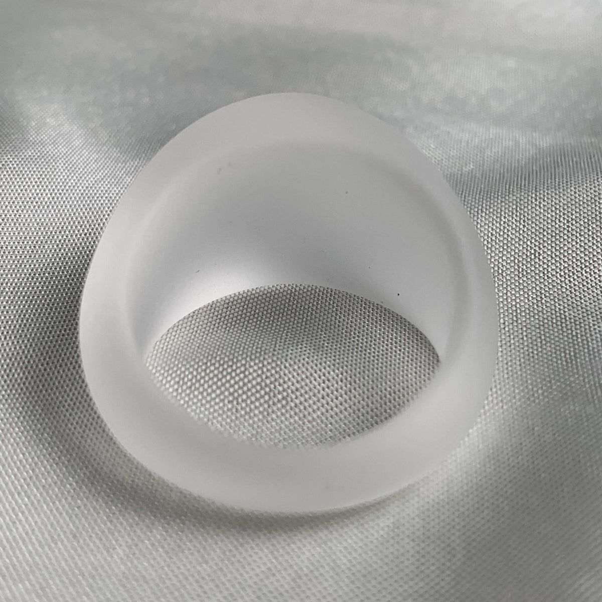 Sculptural matte quartz gemstone ring with smooth finish