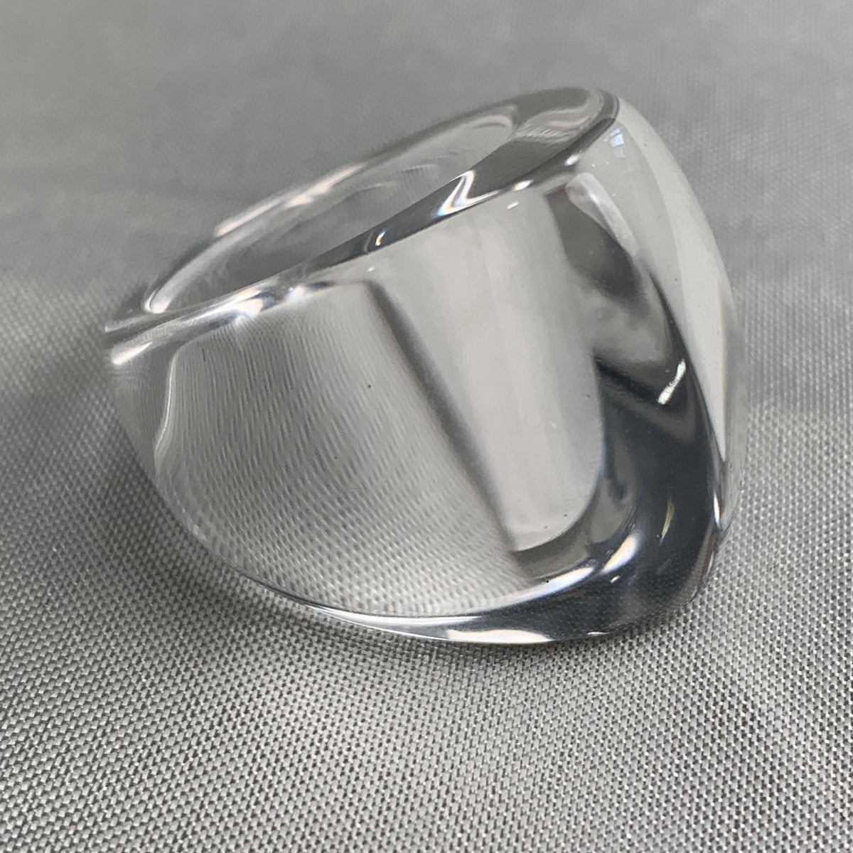 Flawless 100 percent clear quartz statement ring for women