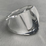 Flawless 100 percent clear quartz statement ring for women
