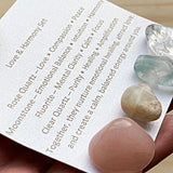 Healing Crystal Set, Intention Stones for Calm and Abundance, Spiritual Gift