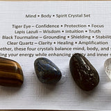 Healing Crystal Set, Intention Stones for Calm and Abundance, Spiritual Gift