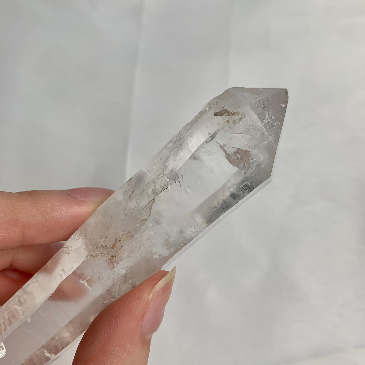 Elongated Lemurian Seed Crystal with symmetrical terminations