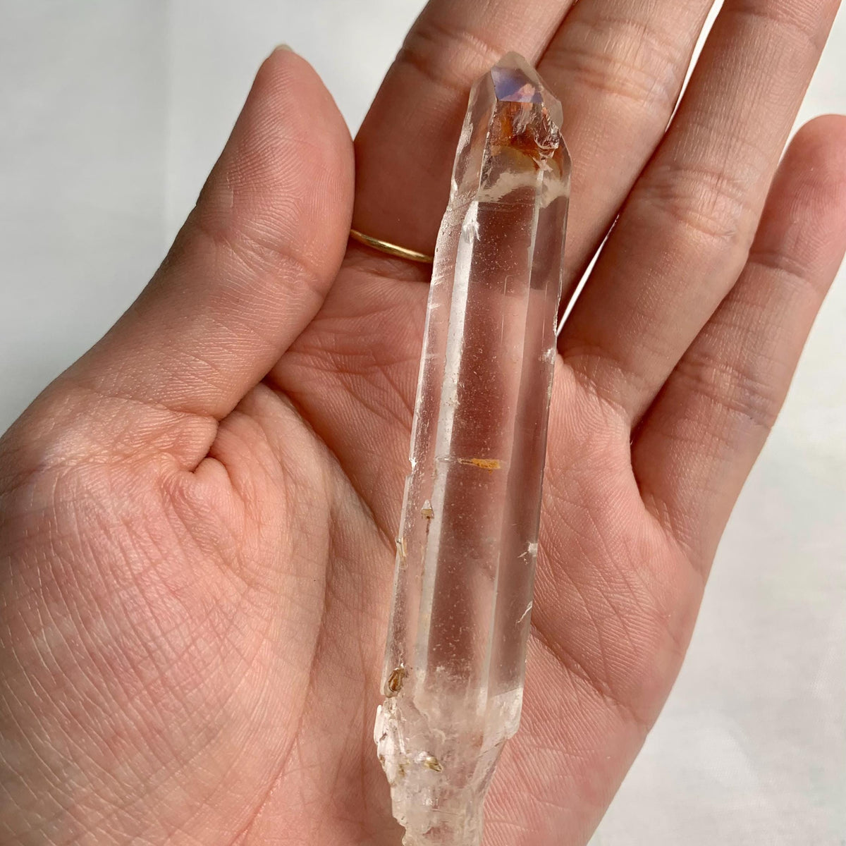 Golden Healer Laser Quartz crystal point with high clarity