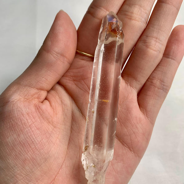 Golden Healer Laser Quartz crystal point with high clarity