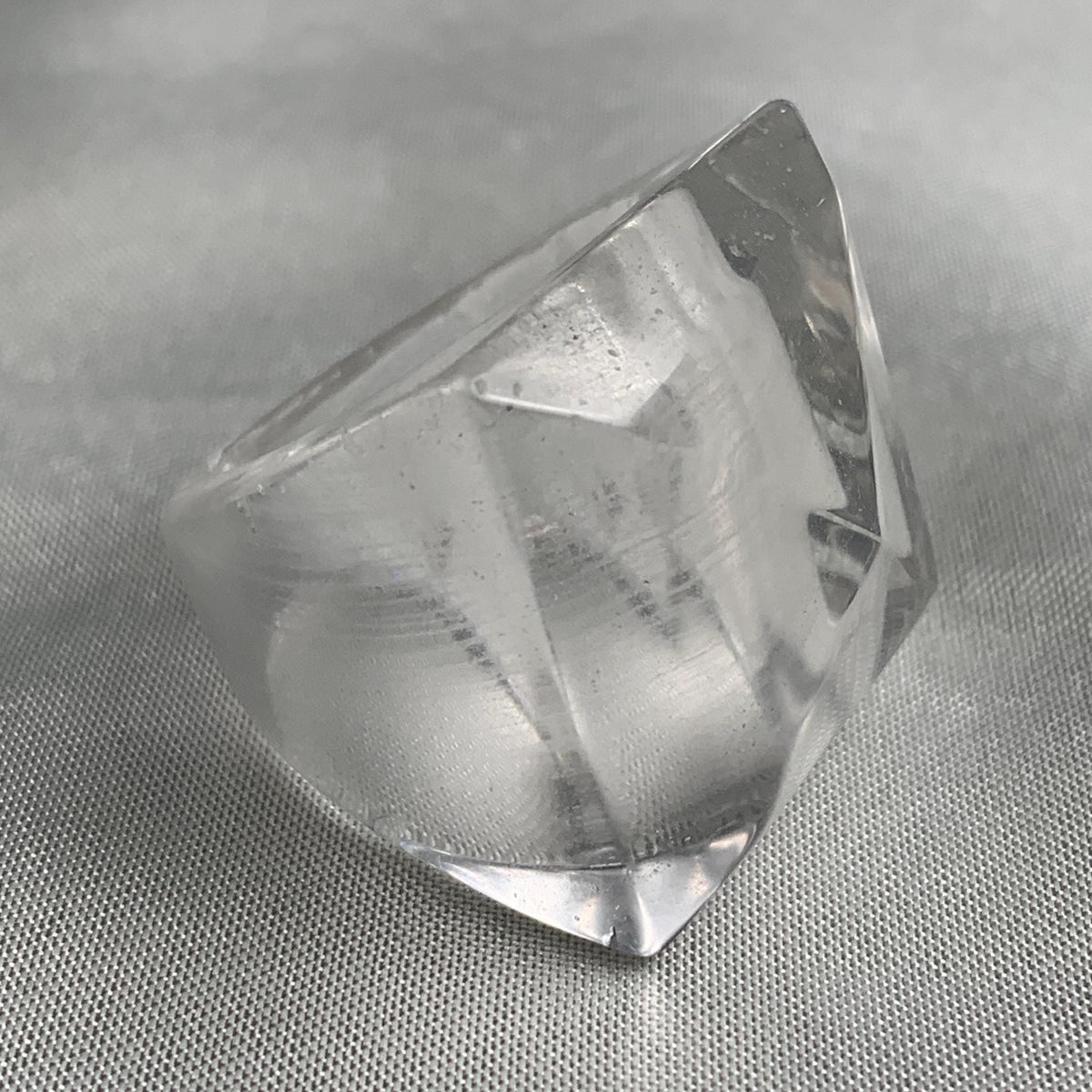 One of a kind clear quartz designer ring with bold modern style