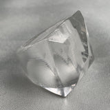 One of a kind clear quartz designer ring with bold modern style