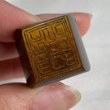 Boho designer tiger eye ring with extra wide band design