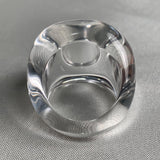 Handmade clear quartz ring featuring elongated oval face